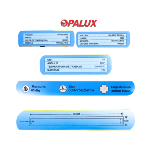 Lineal led 36w prismático luz blanca opalux